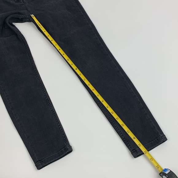 Free People Lace up Skinny Pants Jeans Faded Black Size 26 with stretch FP Boho - Picture 12 of 14